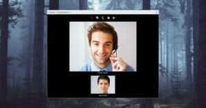 Display of an audio and video call