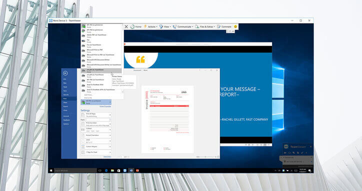 teamviewer free remote printing