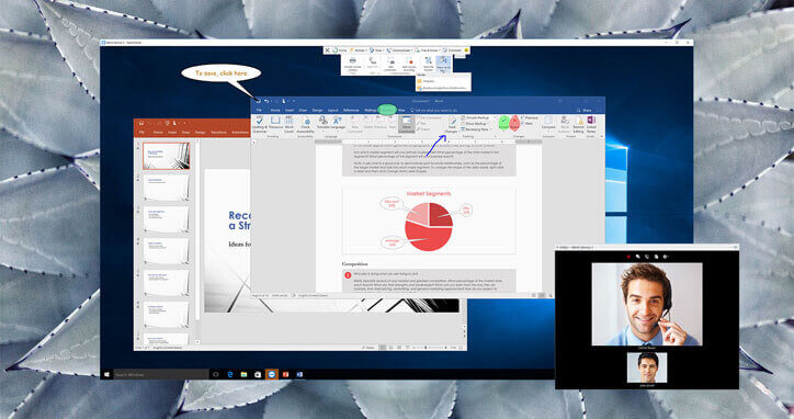 remote desktop with video chat