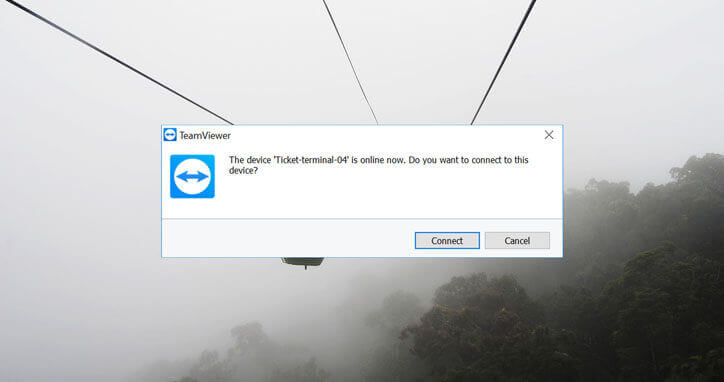 pop up asking to connect computer to TeamViewer