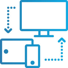 Laptop Remote Access Icon Outline Style Royalty Free Vector