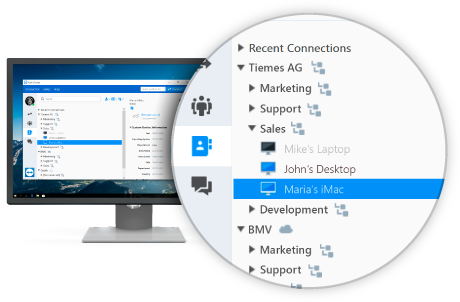 team viewer for mac add local computer