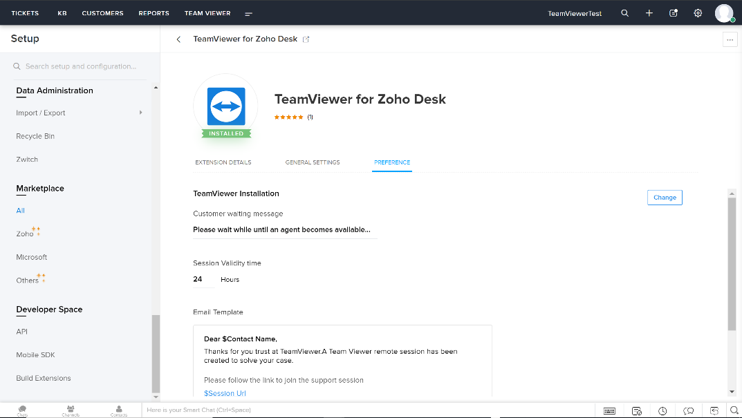 Zoho Desk Crm Combined With Teamviewer Extension