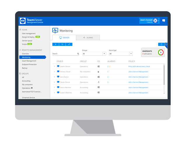 Remote Device Monitoring Dashboard