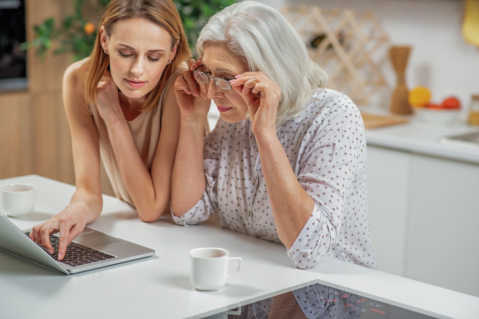 parents using computer