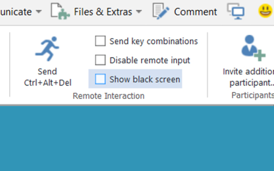 teamviewer black screen