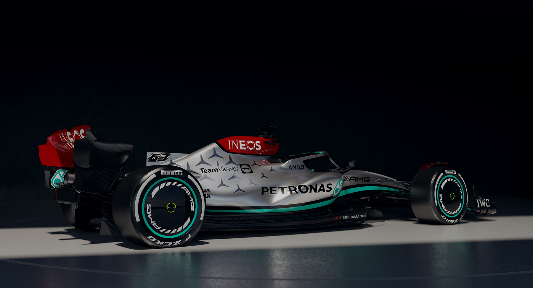 TeamViewer-branded Mercedes-AMG Petronas F1
